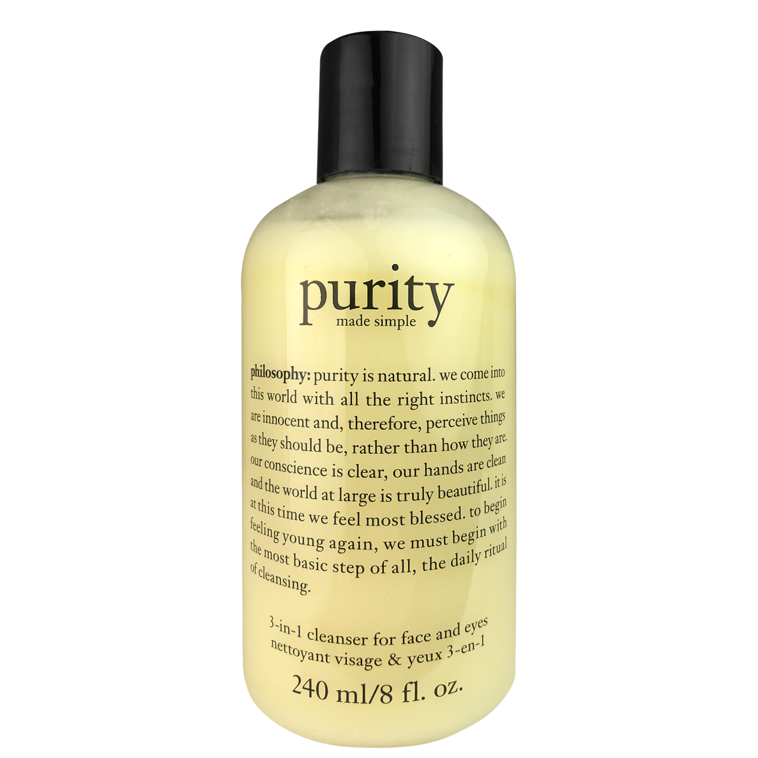purity 3 in 1 cleanser for face and eyes
